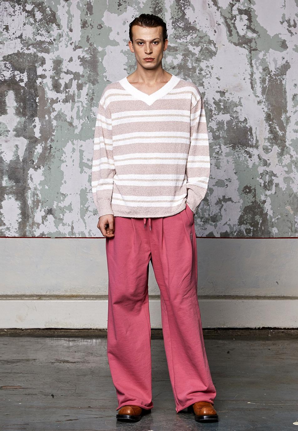 Signature easy wide pants - DARK PINK