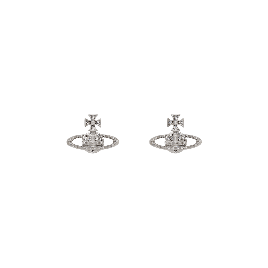 (W) Vivienne Westwood Mayfair Bas Relief Earrings Silver