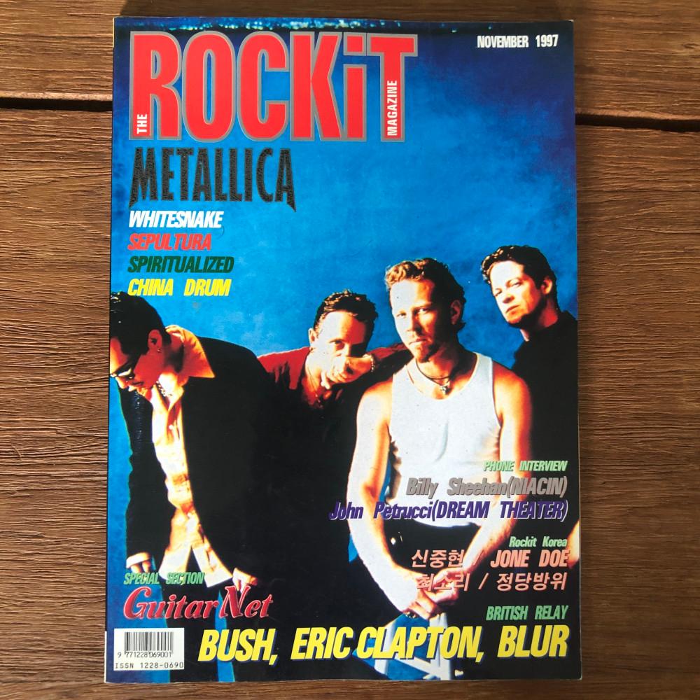 [음악 잡지 뮤직 책] ROCK IT 락잇 - 97년 11월호 - BLUR 블러, BUSH, ERIC CLAPTON 내한 라이브 스페셜 / METALLICA 메탈리카 / 신중현 등