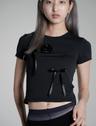 Black Rose crop-T