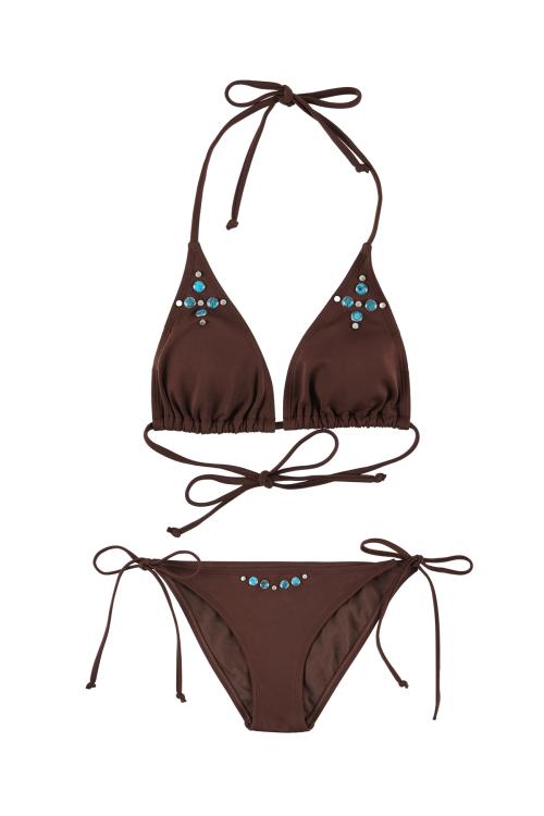DEINET GEMSTONE BIKINI IN BROWN