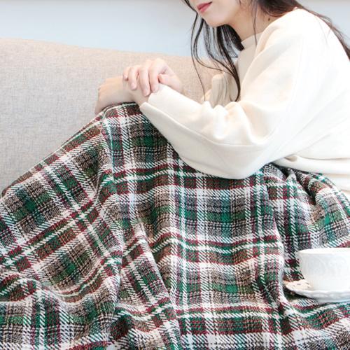 어썸체크 블랭킷 그린 감성 캠핑 무릎담요 쇼파 사무실 블랑캣 에스닉 카페 미용실