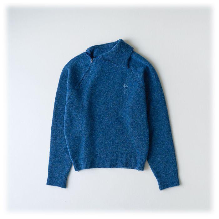 GOLDEN RATIO ZIP-UP SWEATER (NAVY)