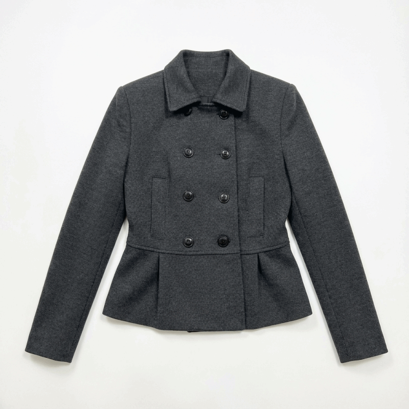 베르니 시크 슬림핏 더블 숏 코트