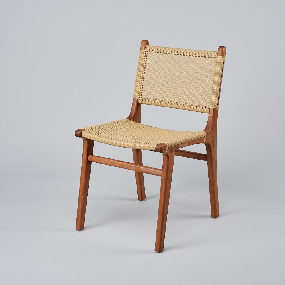 티크 원목 인조 라탄 체어 내추럴 인테리어 라탄 체어