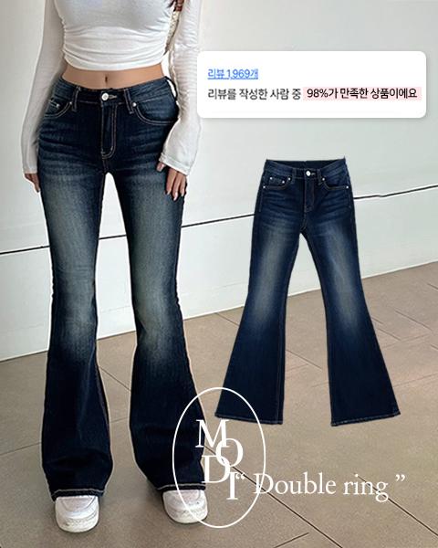 모디핏 *골반패드ver.추가 [XS~L. 자체제작🤎] '더블링' 로우 딥브러쉬 부츠컷 데님pt[직진배송🚀](여름바지,여름청바지,여름부츠컷팬츠,여름데님팬츠)