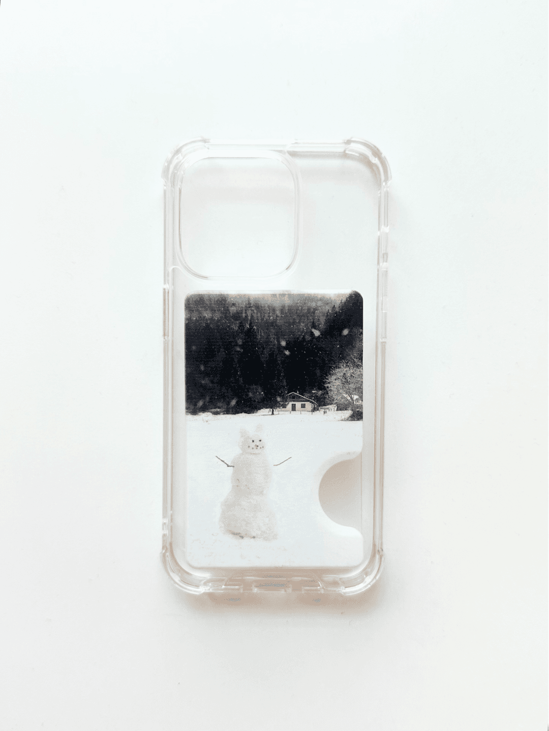 snowy forest snowman magsafe cardslot