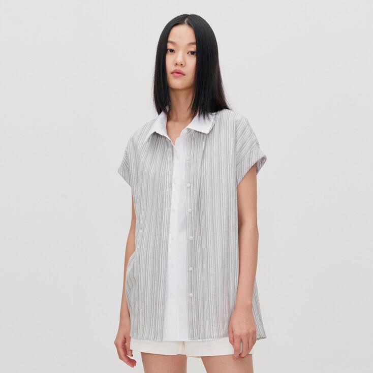 VEST LAYERED HALF SLEEEVES SHIRT