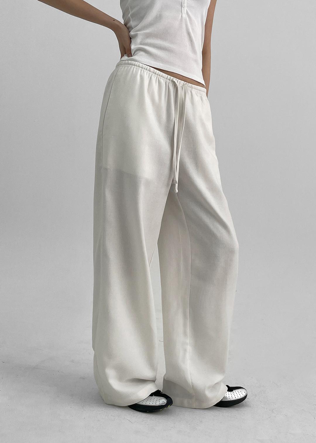 블랙업 [MADE] 미노스 린넨 밴딩팬츠