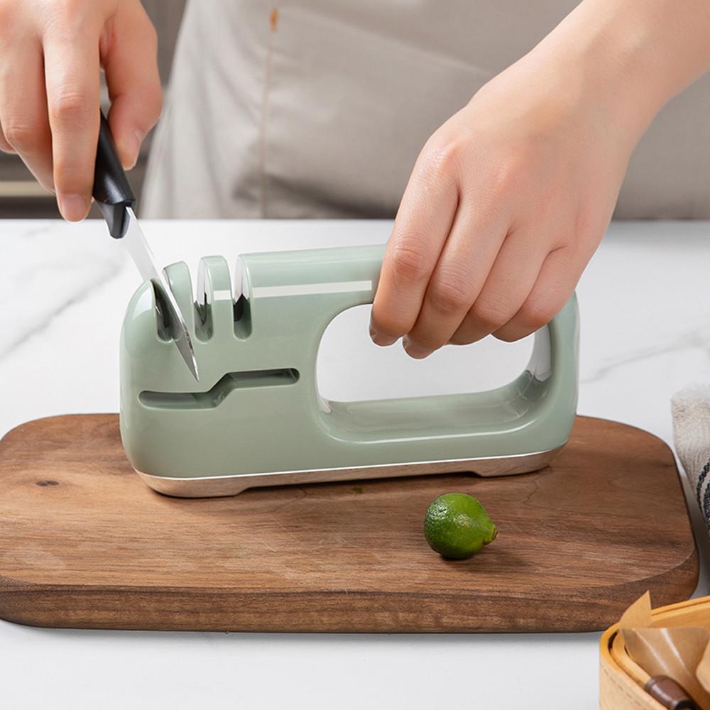 홈바내쓰 주방 멀티 연마기 논슬립 손잡이 칼갈이 샤프너 주방칼 과도 식칼 가위갈이