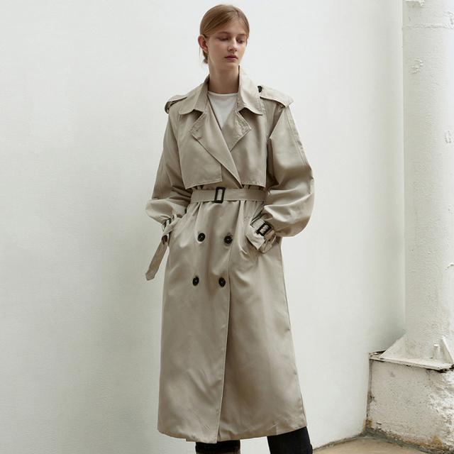 OVERSIZED DOUBLE TRENCH COAT_LIGHT BEIGE
