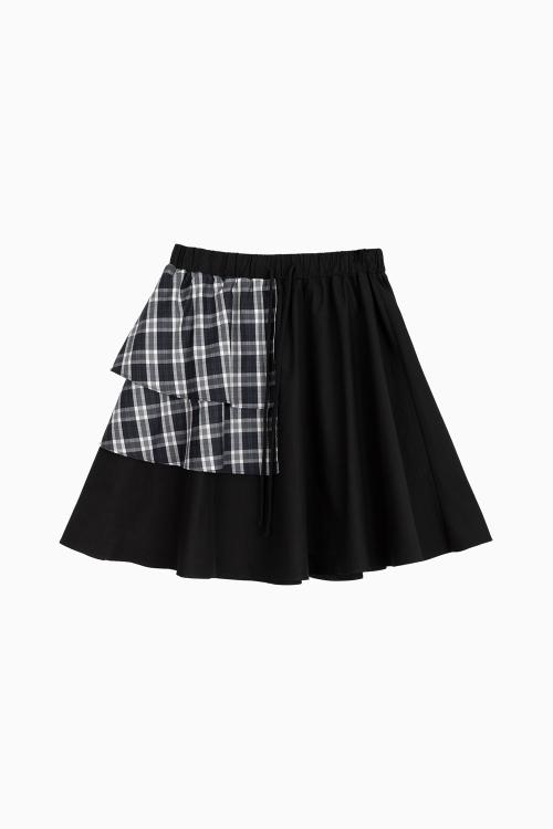 오헤시오(OHESHIO)  CANCAN COLORED SKIRT, BLACK CHECK - 사이즈 & 후기 | 무신사