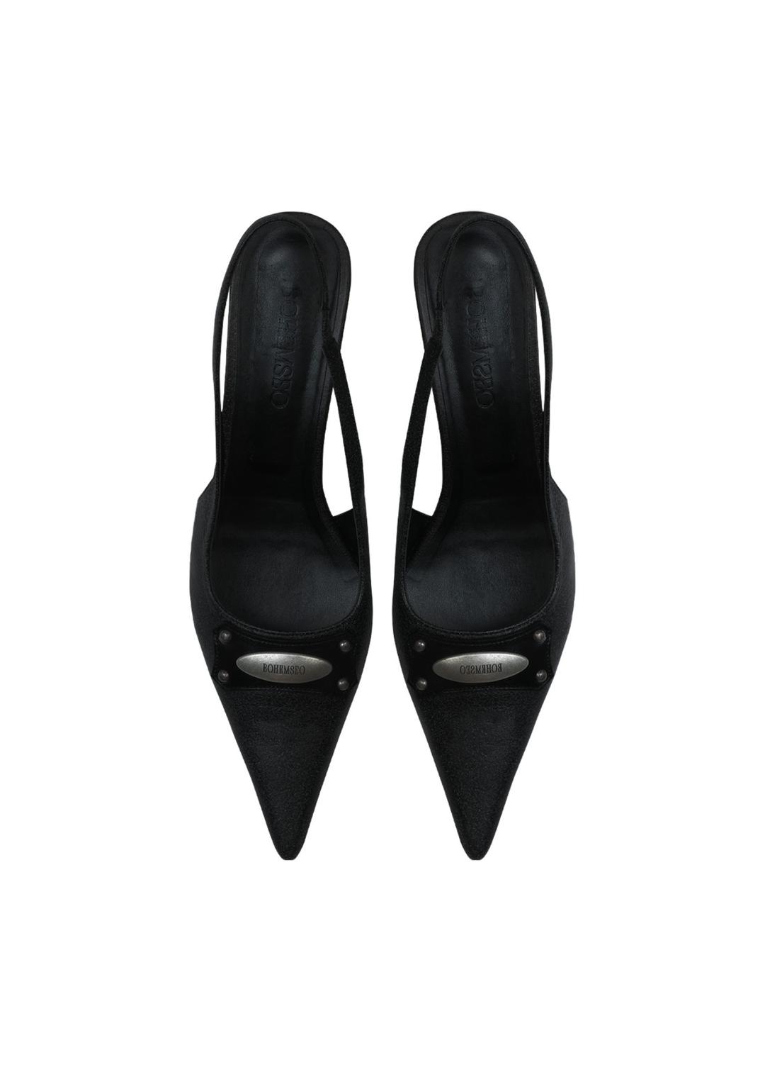 VINTAGE LEATHER SLINGBACK, VINTAGE BLACK