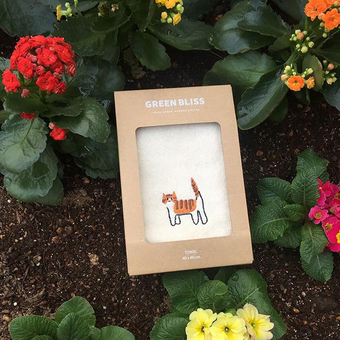 [Organic cotton Towel] Cheese cat