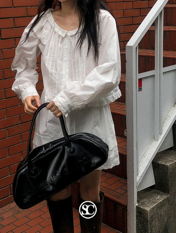 [무료배송이벤트] [MADE] 리사 카라레이스블라우스 (단독주문만 당일 출고 가능!)