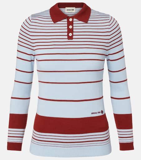 스트라이프 폴로 스웨터