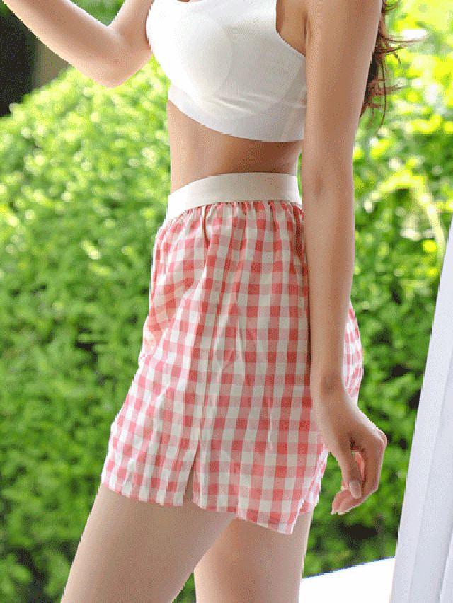 [잠옷으로채고]  체킹 트렁크 팬티