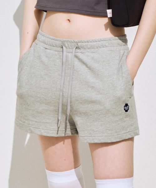 커버낫 우먼(COVERNAT WOMAN)  우먼 클로버하트 스웻 쇼츠 멜란지 그레이 - 사이즈 & 후기 | 무신사