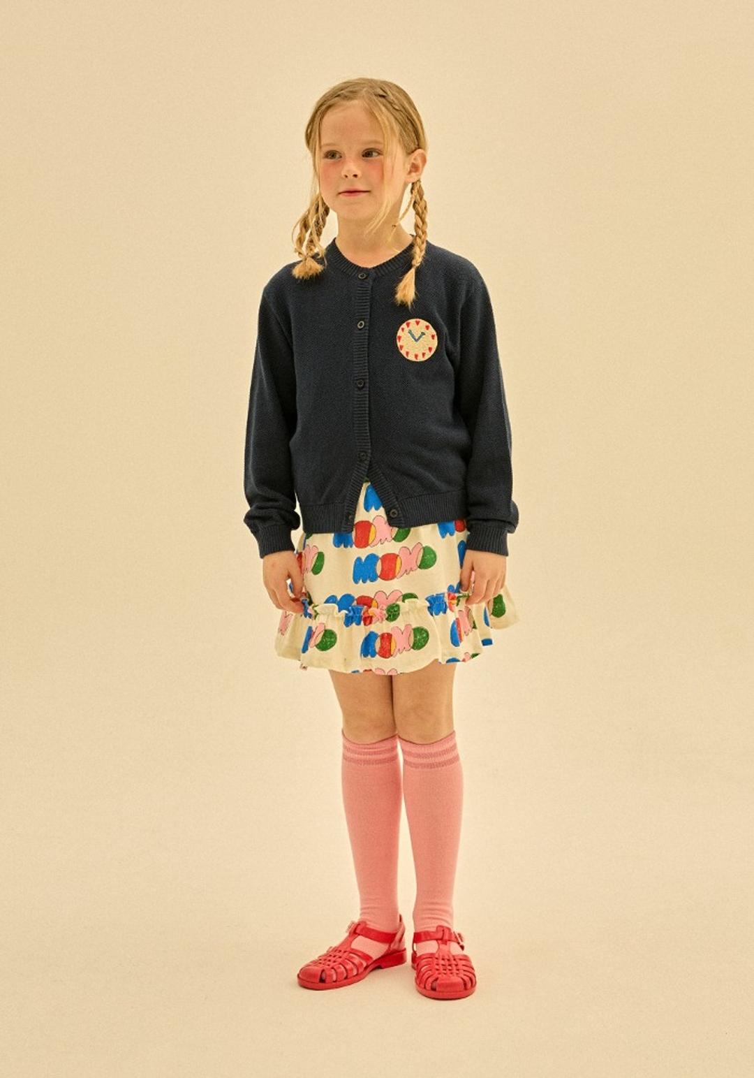 시계 니트 가디건_네이비