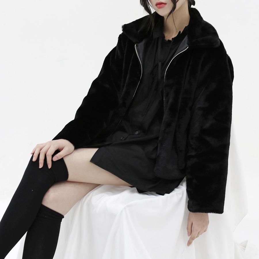 코디얼 페이크 퍼 자켓