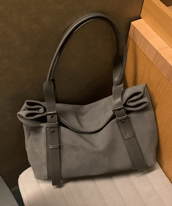 [클래식✨/고퀄라인!] 시티맵 벨트 사각 페이크레더 스웨이드 숄더백 토트백 3 color 롱핸들백/개강룩/직장인백