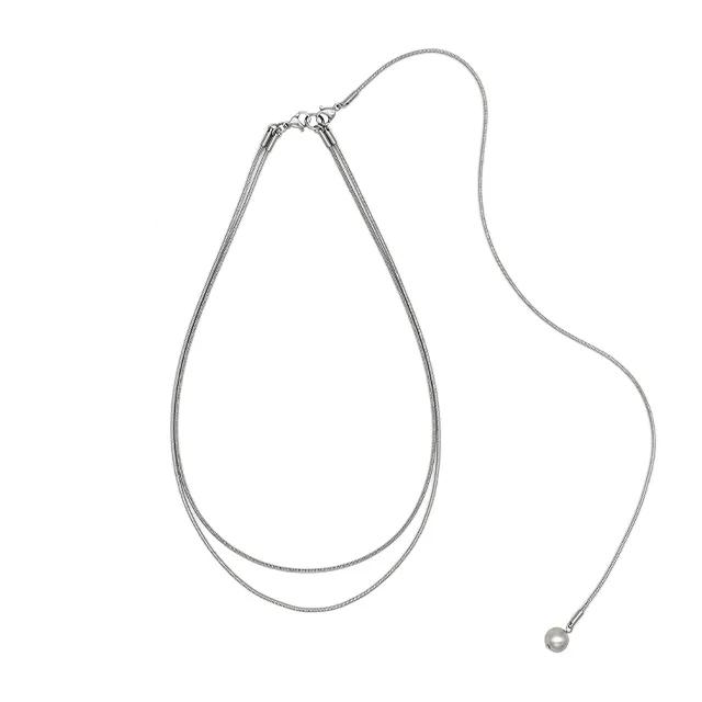 Snake Chain Scarf Necklace 뱀줄 체인 스카프 목걸이