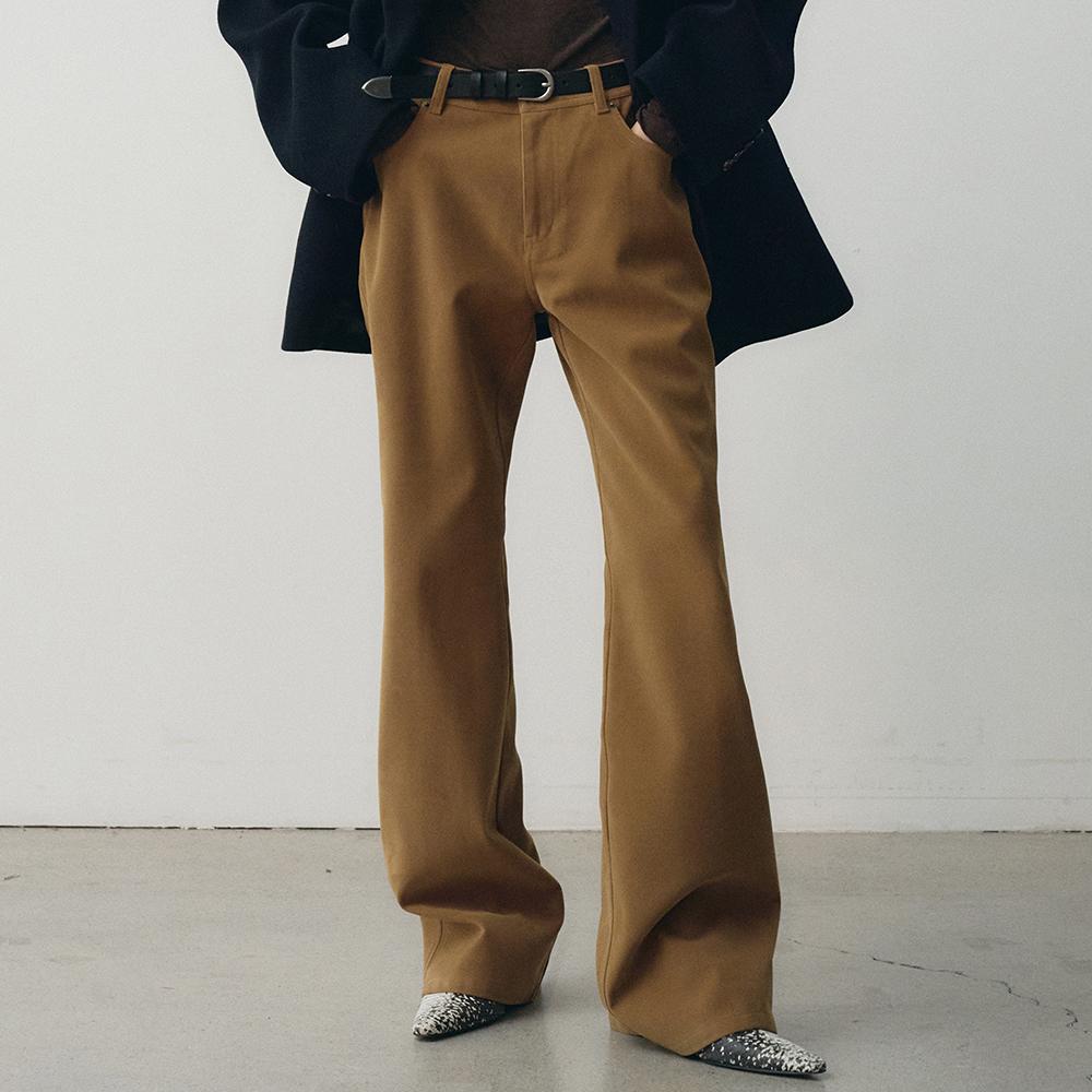 스웨이드 플레어 팬츠 (브라운)