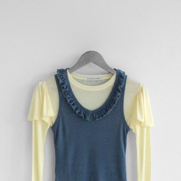 [pepe]fairy long sleeve T(yellow)