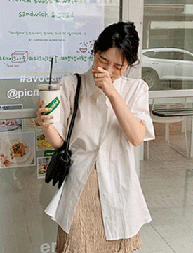 [6천장돌파]모리스 뒷트임반팔셔츠 (4color)