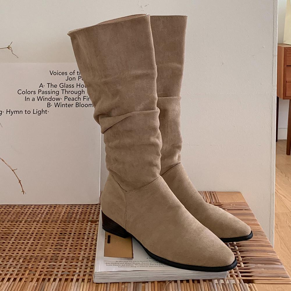 스웨이드 셔링 부츠