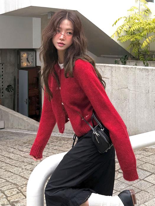 [단독][2차 REORDER] SWEET  MOHAIR CARDIGAN [RED]