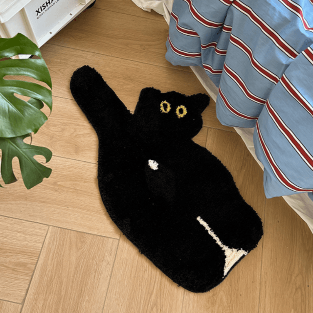 메종드그린 귀요미 발매트 고양이 모양 미니 러그 침실 화장실 현관 발매트