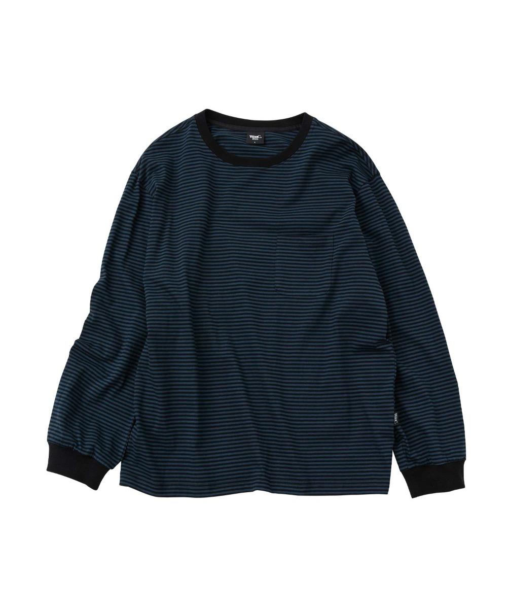 워시드 스트라이프 롱슬리브_NAVY