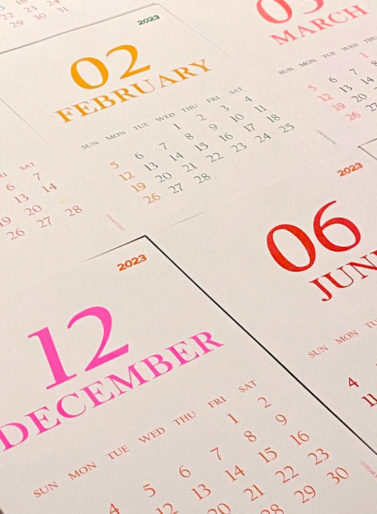 디어스튜디오 2023 리소인쇄 포스터 캘린더 (A3 사이즈)