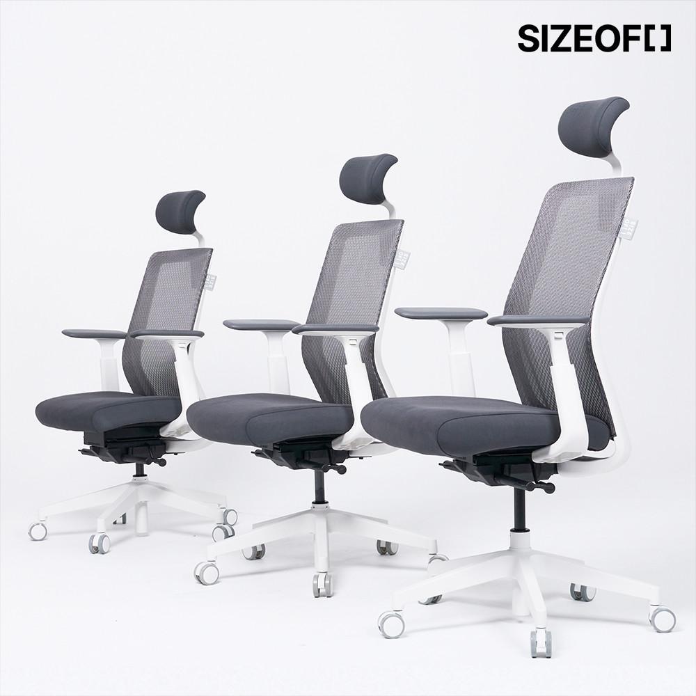 사이즈오브체어 베이직 플러스 컴퓨터의자 자세교정 학생 공부 책상 허리 사무실 메쉬 게이밍