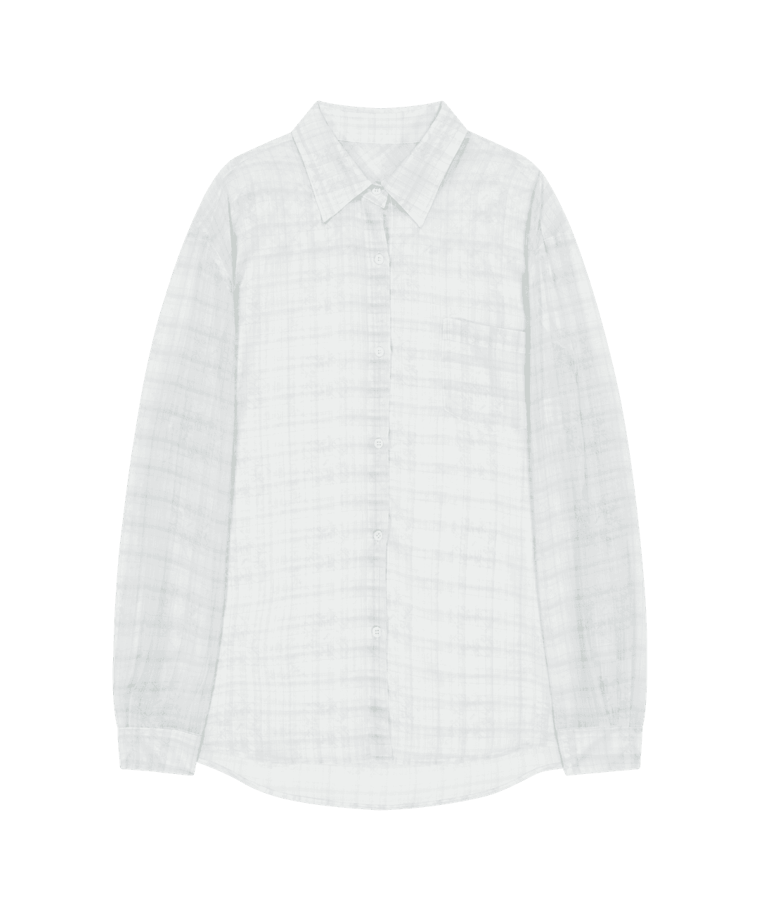 OJOS Over Check Shirts / Pure White