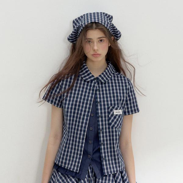 Multilayer Check Shirt & Skirt + Bandana Set-up