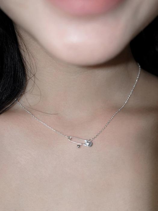 heart pin necklace