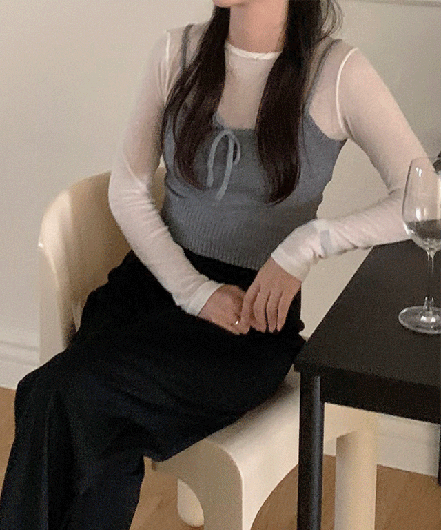 베이직 시스루 텐셀 긴팔 t(8color) 이너티 기본티