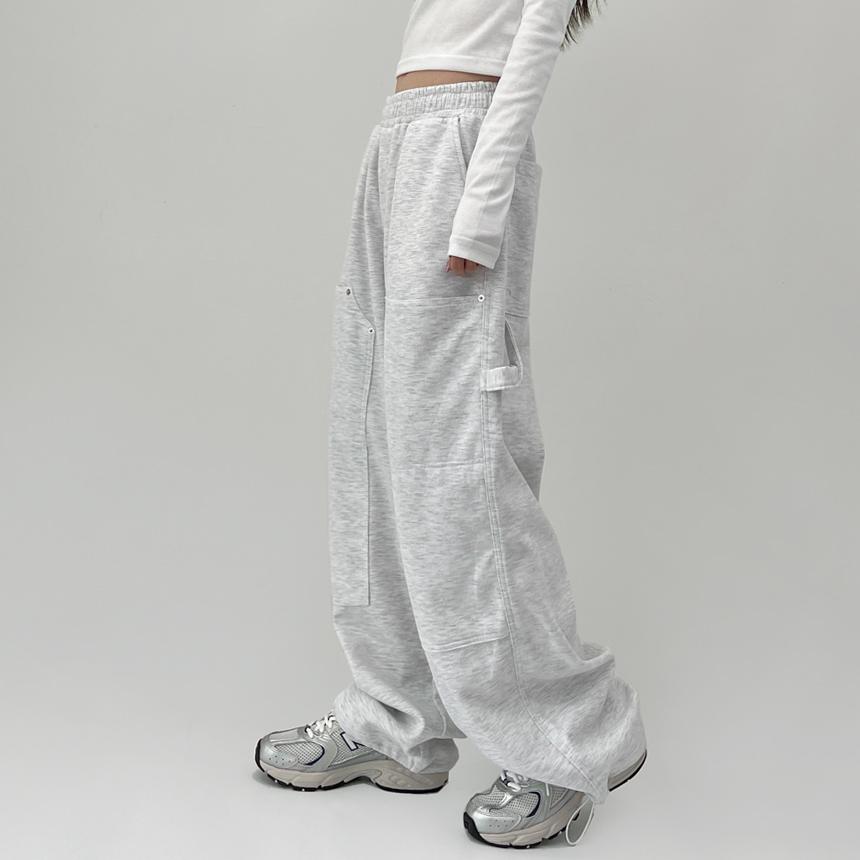 [UNISEX] 라벨 카펜터 투웨이 밴딩팬츠