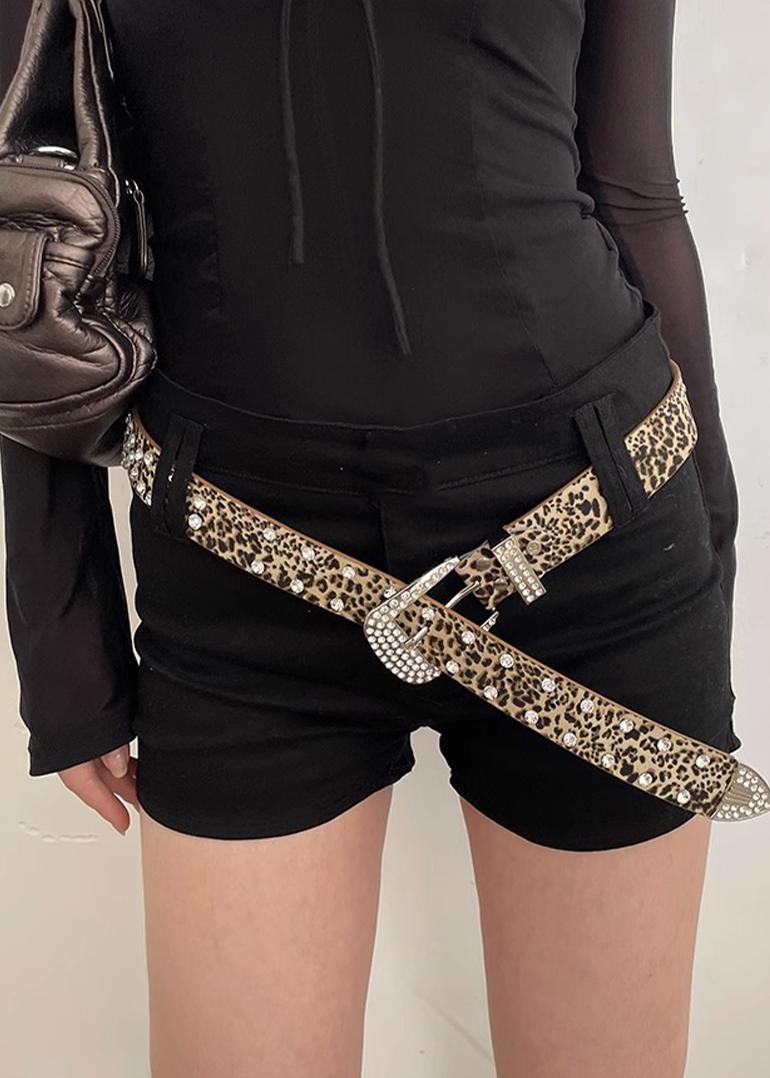 leopard belt [레오파드 큐빅 벨트]