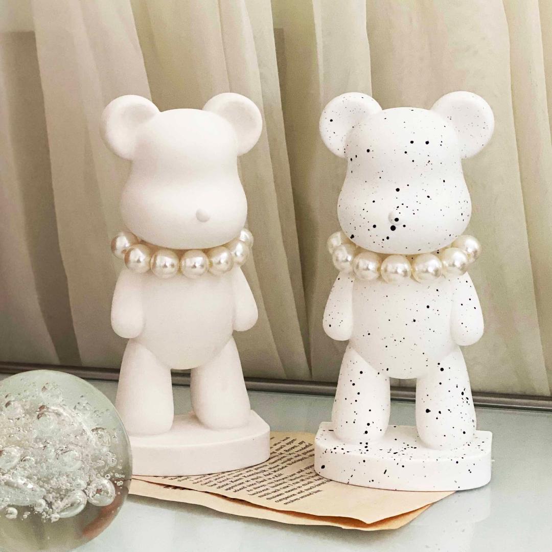 대형 진주  베어 석고방향제 + 영문페이퍼 2p ( 대 사이즈 / 선물상자)