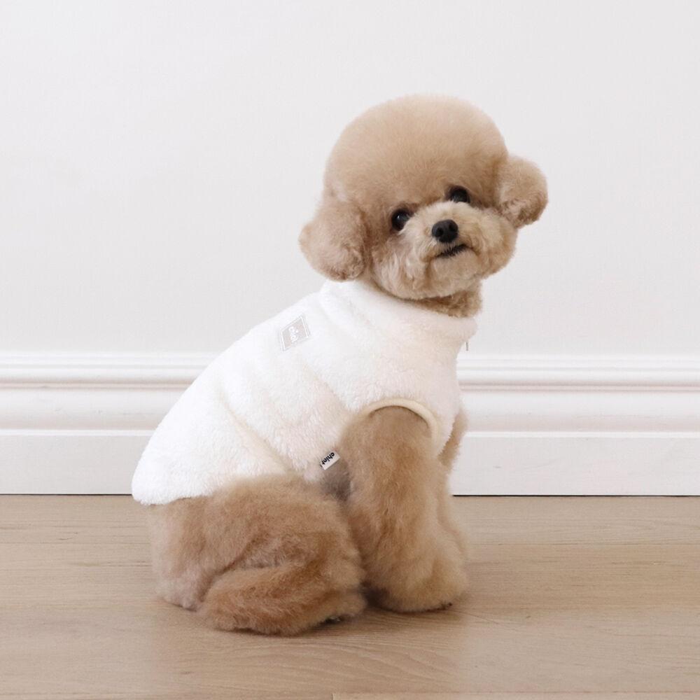 보아 후리스 하프 집업 베스트 (아이보리)