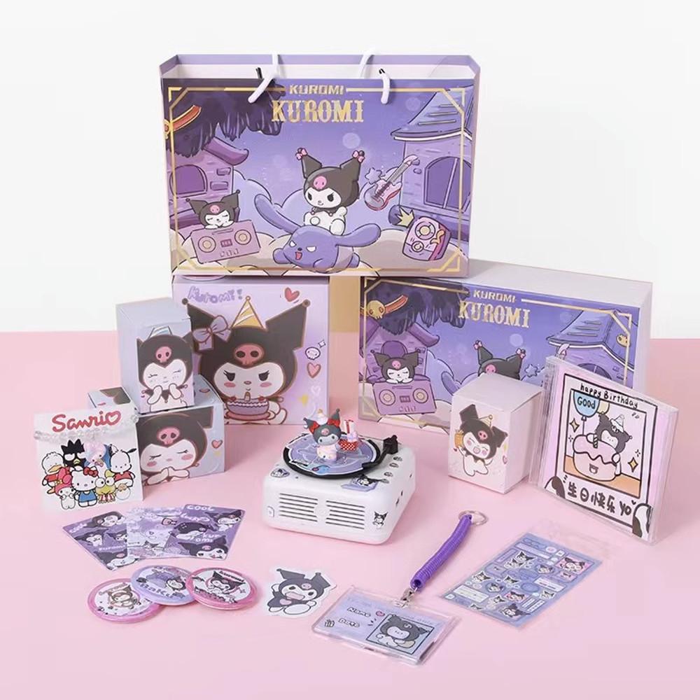 쿠로미 스피커 선물 세트 턴테이블 블루투스 휴대용 시나모롤 마이멜로디