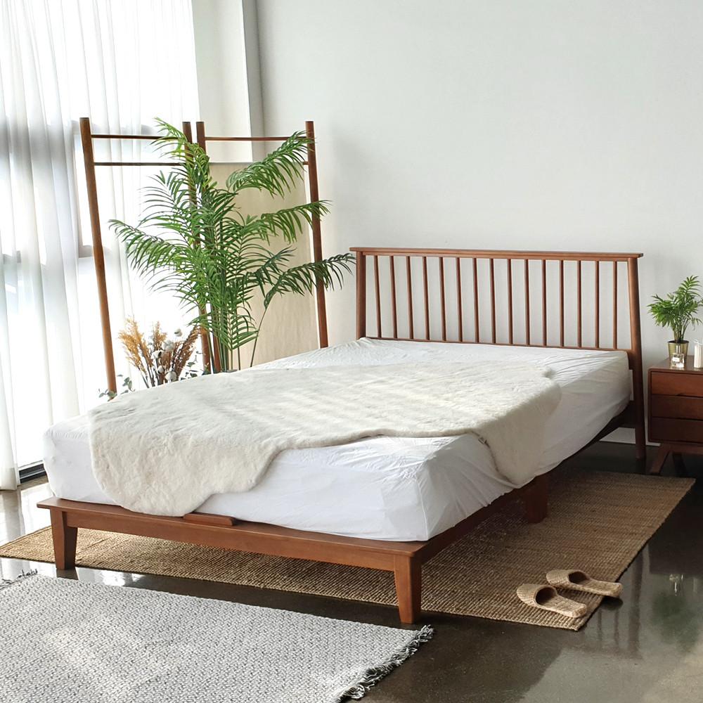 카르페디 판테온 고무나무 원목 침대프레임 S/SS/D/Q/K/KK