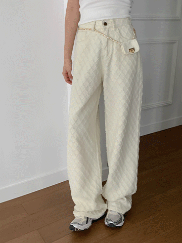 (s 당일발송)  체인백 퀄팅 팬츠