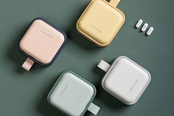 마카롱 원데이 휴대용 약통 케이스