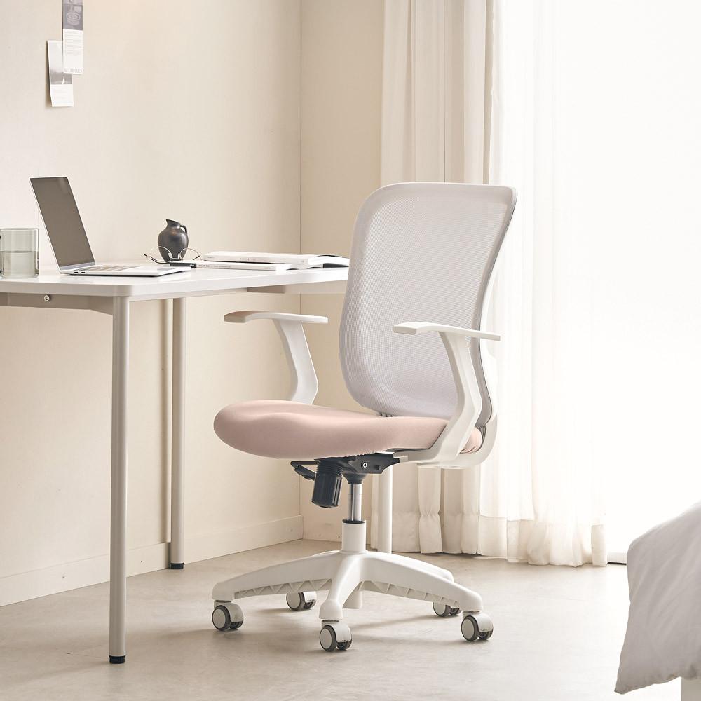 [공간별인테리어] 핀란디아 데이브 화이트 책상의자 학생 공부의자 사무실 사무용의자