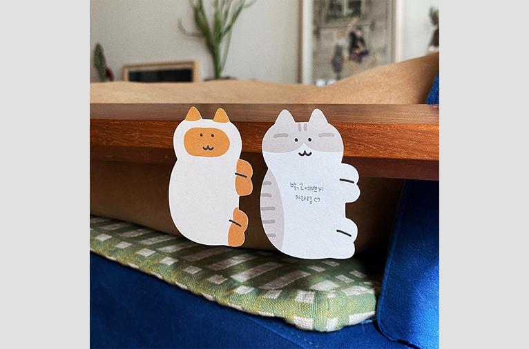 [버라이어티숨] 고양이 스티키 메모 2종 (재입고)