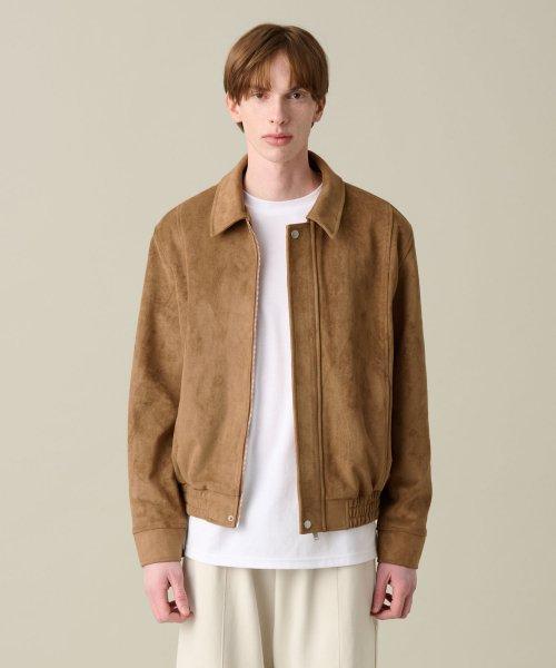 스태틱 스웨이드 자켓 브라운